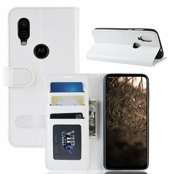 

Чехол-книжка Deexe Wallet Style для Motorola One Vision (XT1970) - White
