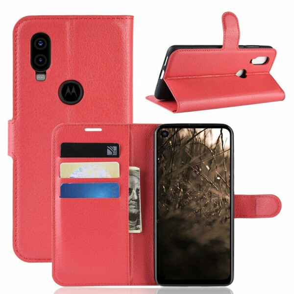 

Чехол-книжка Deexe Book Type для Motorola One Vision (XT1970) - Red