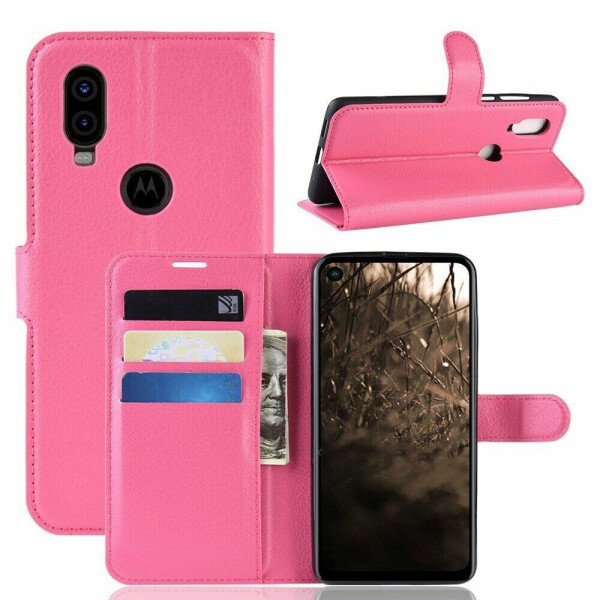 

Чехол-книжка Deexe Book Type для Motorola One Vision (XT1970) - Rose