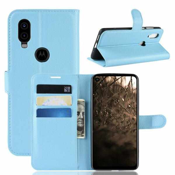 

Чехол-книжка Deexe Book Type для Motorola One Vision (XT1970) - Blue