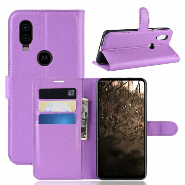 

Чехол-книжка Deexe Book Type для Motorola One Vision (XT1970) - Purple