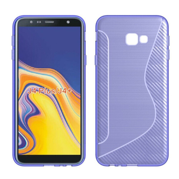 

Силиконовый (TPU) чехол Deexe S Line для Samsung Galaxy J4+ (J415) - Purple