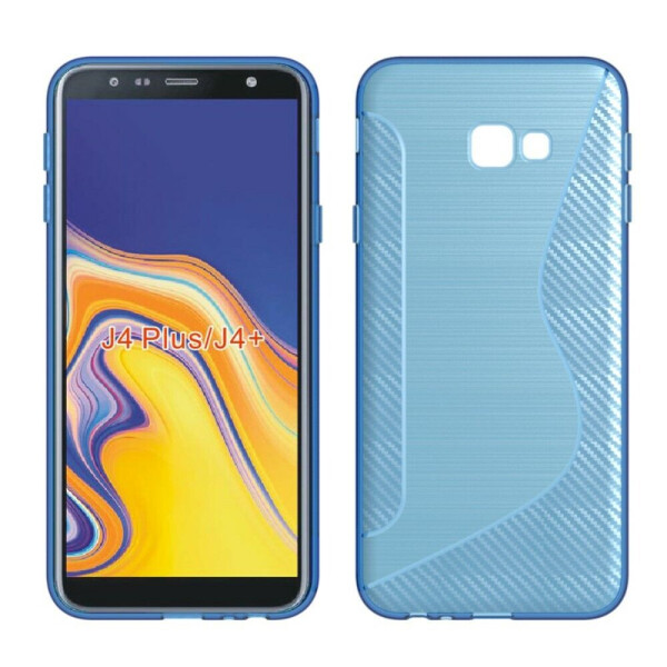 

Силиконовый (TPU) чехол Deexe S Line для Samsung Galaxy J4+ (J415) - Blue