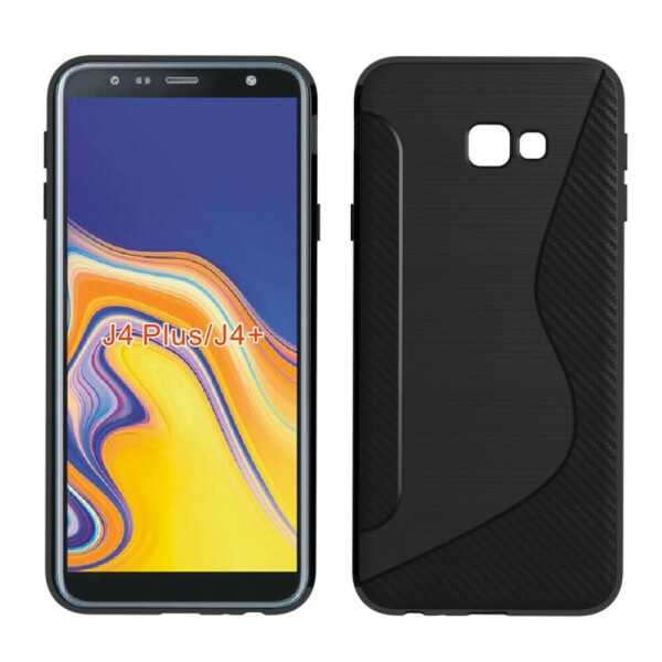 

Силиконовый (TPU) чехол Deexe S Line для Samsung Galaxy J4+ (J415) - Black