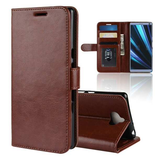 

Чехол-книжка Deexe Wallet Style для Sony Xperia 10 - Brown