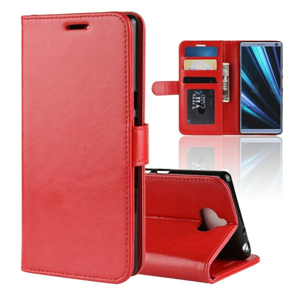 

Чехол-книжка Deexe Wallet Style для Sony Xperia 10 - Red