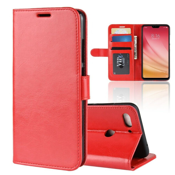 

Чехол-книжка Deexe Wallet Style для Xiaomi Mi 8 Lite - Red