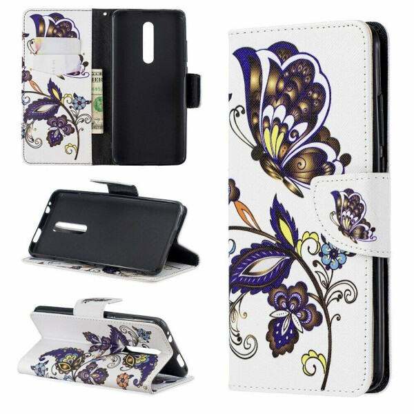 

Чехол-книжка Deexe Color Wallet для Xiaomi Mi 9T / Mi 9T Pro / Redmi K20 / Redmi K20 Pro - Butterflies and Flowers