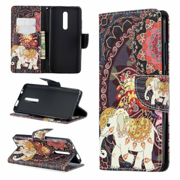 

Чехол-книжка Deexe Color Wallet для Xiaomi Mi 9T / Mi 9T Pro / Redmi K20 / Redmi K20 Pro - Elephant and Malanda Flower