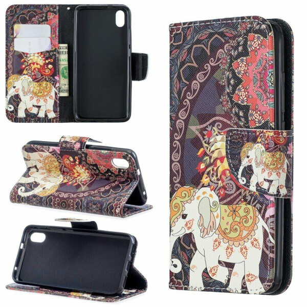 

Чехол-книжка Deexe Color Wallet для Xiaomi Redmi 7A - Flower and Elephant