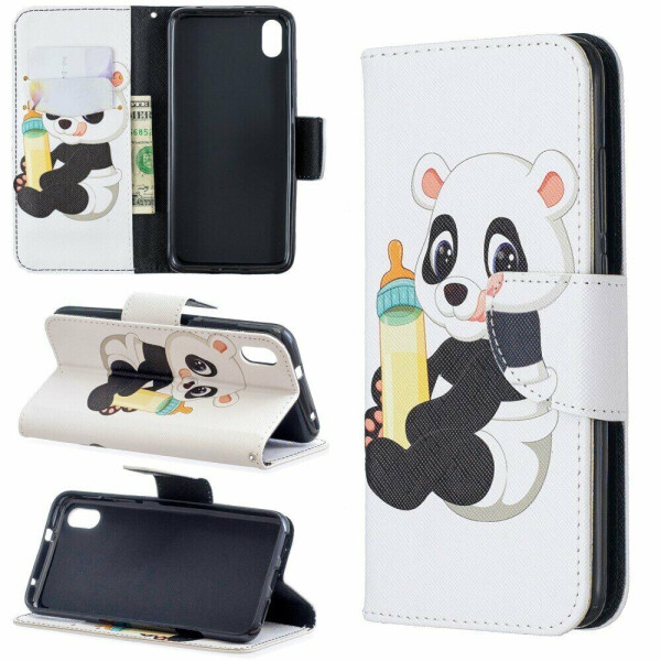 

Чехол-книжка Deexe Color Wallet для Xiaomi Redmi 7A - Panda Holding a Bottle
