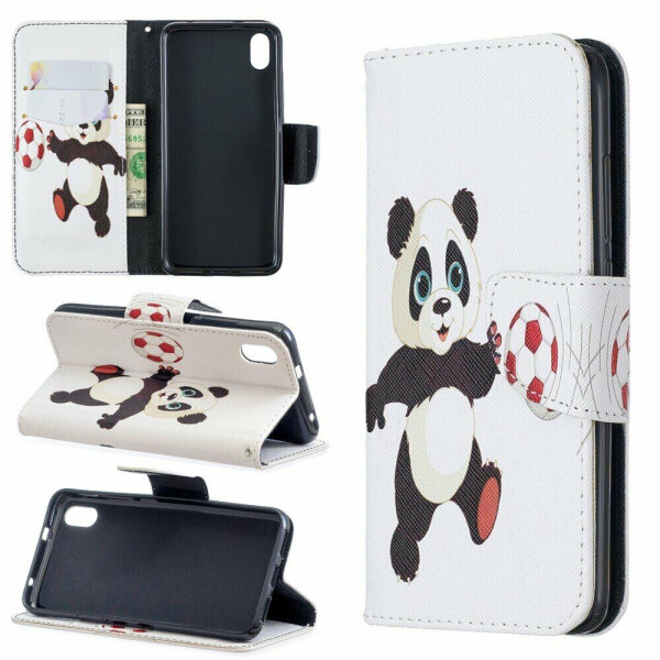 

Чехол-книжка Deexe Color Wallet для Xiaomi Redmi 7A - Panda Playing Football