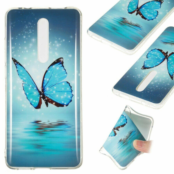 Силиконовый (TPU) чехол Deexe LumiCase для Xiaomi Mi 9T / Redmi K20 / Redmi K20 Pro - Blue Butterfly