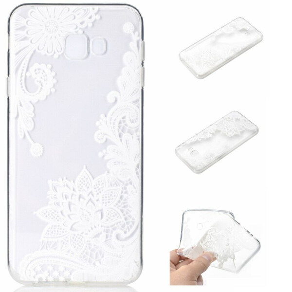 

Силиконовый (TPU) чехол Deexe Pretty Glossy для Samsung Galaxy J4+ (J415) - Lace Flower