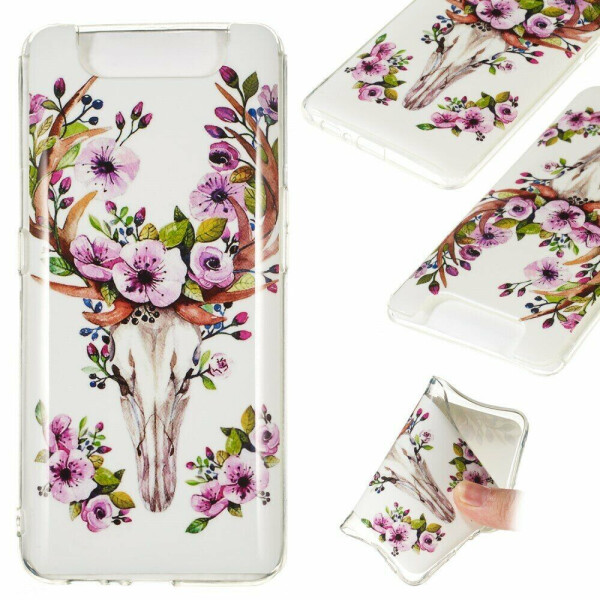 

Силиконовый (TPU) чехол Deexe LumiCase для Samsung Galaxy A80 (A805) - Flowered Elk