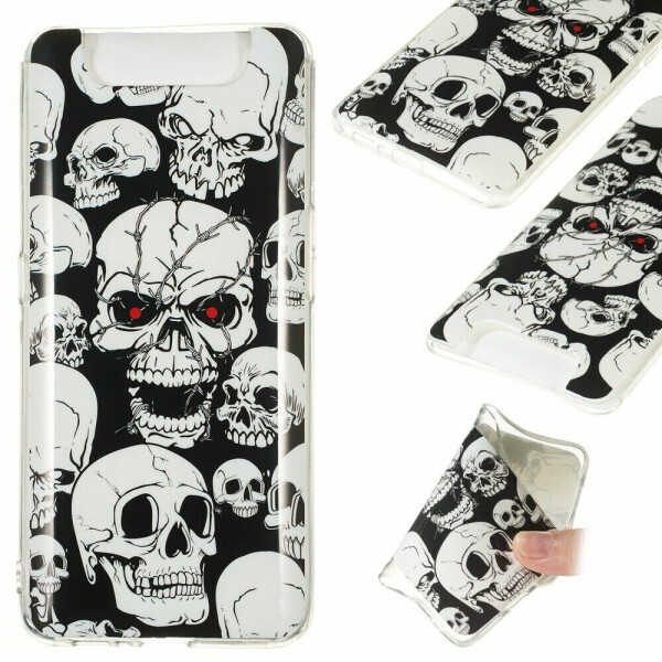 

Силиконовый (TPU) чехол Deexe LumiCase для Samsung Galaxy A80 (A805) - Skulls