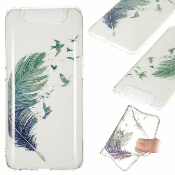 

Силиконовый (TPU) чехол Deexe Pretty Glossy для Samsung Galaxy A80 (A805) - Feather