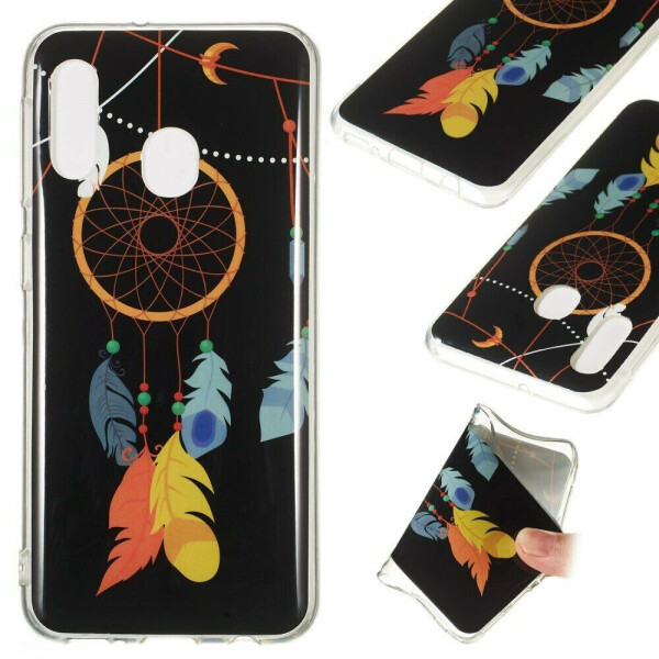 

Силиконовый (TPU) чехол Deexe LumiCase для Samsung Galaxy A20e - Feather Dream Catcher