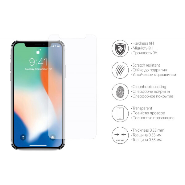 

Защитное стекло 2E Clear Glass для iPhone X / iPhone XS - Clear