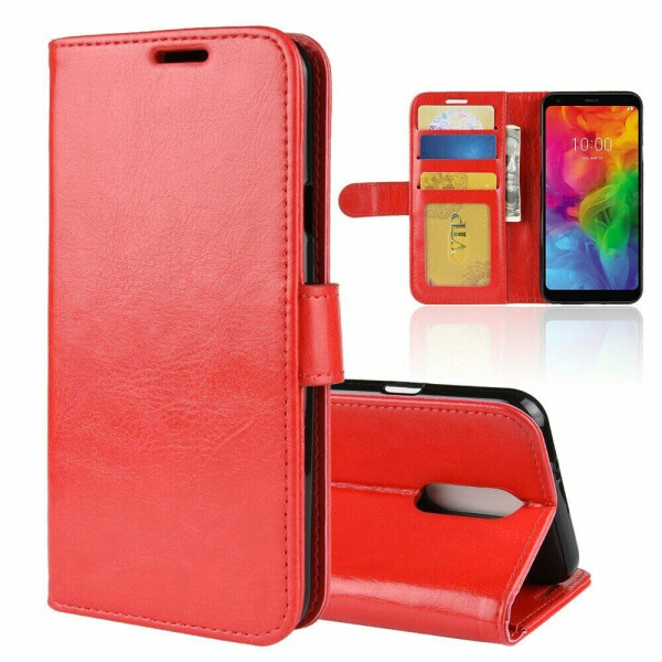 

Чехол-книжка Deexe Wallet Style для LG Q7 / Q7+ - Red