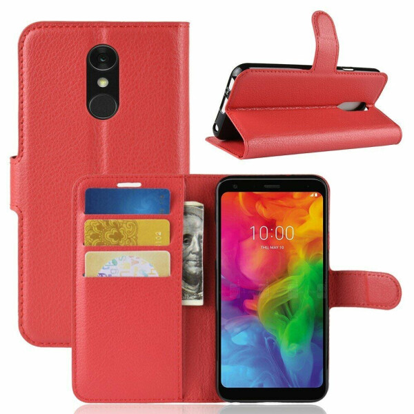 

Чехол-книжка Deexe Book Type для LG Q7 / Q7+ - Red