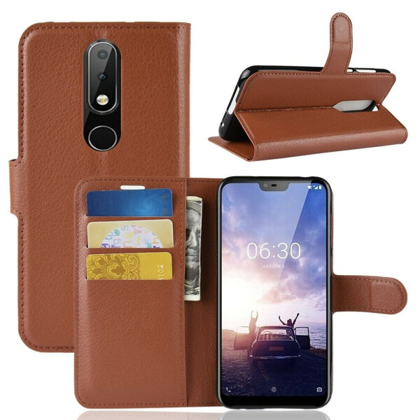 

Чехол-книжка Deexe Book Type для Nokia 6.1 Plus / Nokia X6 - Brown