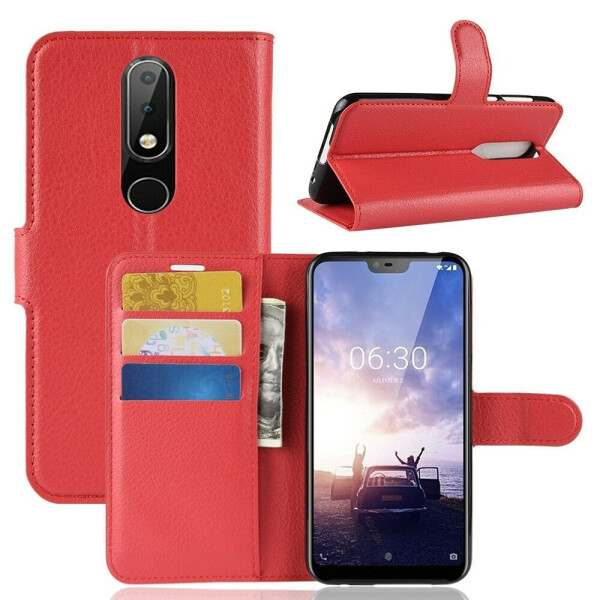 

Чехол-книжка Deexe Book Type для Nokia 6.1 Plus / Nokia X6 - Red