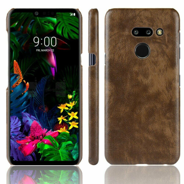 

Защитный чехол Deexe Leather Back Cover для LG G8 ThinQ - Brown
