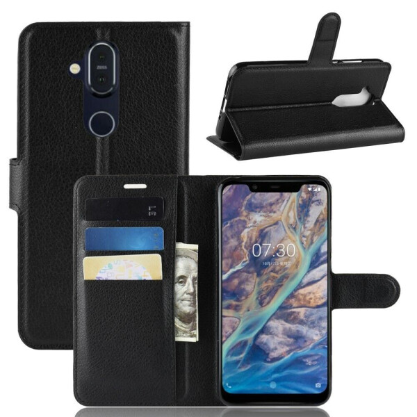 

Чехол-книжка Deexe Book Type для Nokia 7.1 Plus - Black