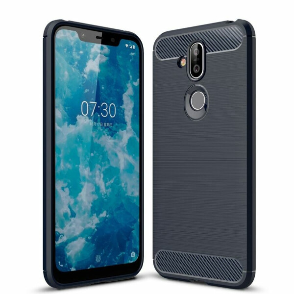 

Защитный чехол UniCase Carbon для Nokia 7.1 Plus - Dark Blue