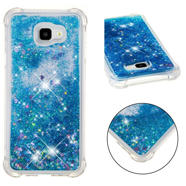 

Силиконовый (TPU) чехол Deexe Liquid Glitter для Samsung Galaxy J4+ (J415) - Dark Blue