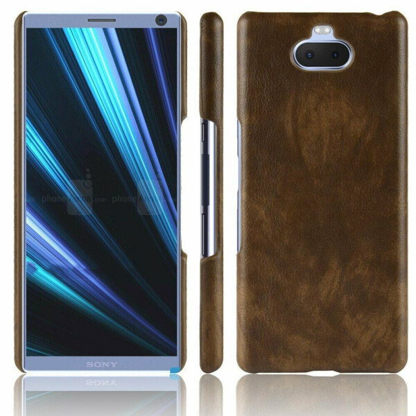 

Защитный чехол Deexe Leather Back Cover для Sony Xperia 10 Plus - Brown