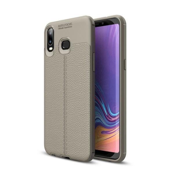 

Защитный чехол Deexe Leather Cover для Samsung Galaxy A6s - Grey