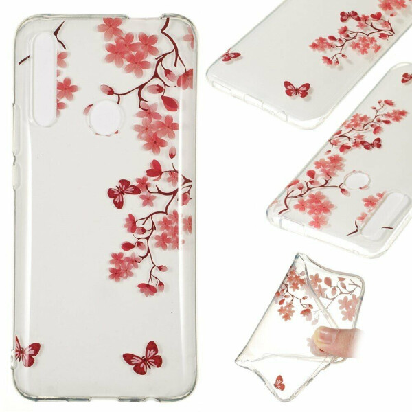 

Силиконовый (TPU) чехол Deexe Pretty Glossy для Huawei P Smart Z - Flowers Printing TPU