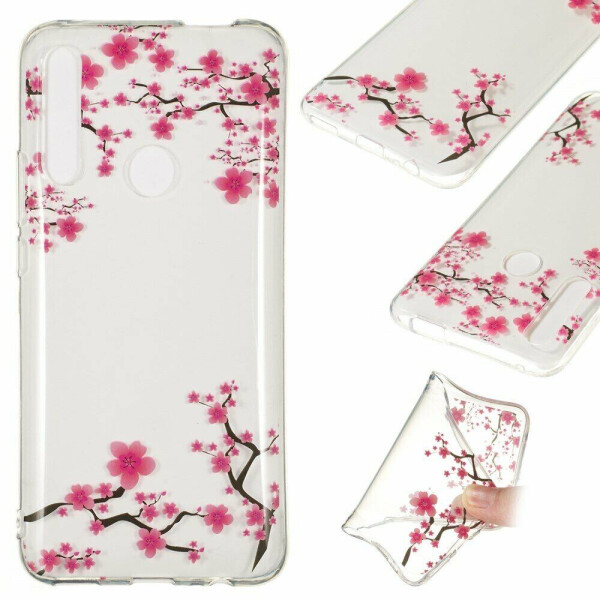 

Силиконовый (TPU) чехол Deexe Pretty Glossy для Huawei P Smart Z - Plum Blossom