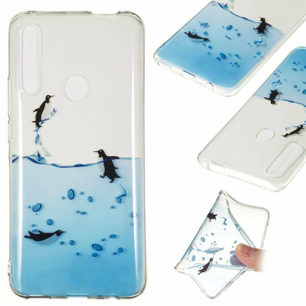 

Силиконовый (TPU) чехол Deexe Pretty Glossy для Huawei P Smart Z - Lovely Penguin