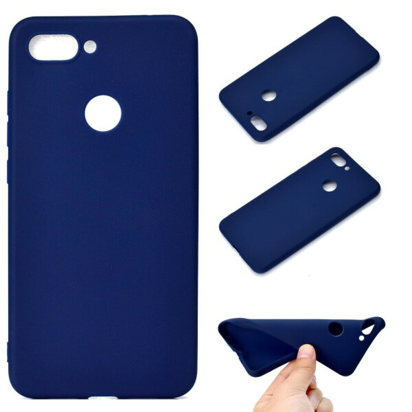 

Силиконовый (TPU) чехол Deexe Matte Case для Xiaomi Mi 8 Lite - Dark Blue