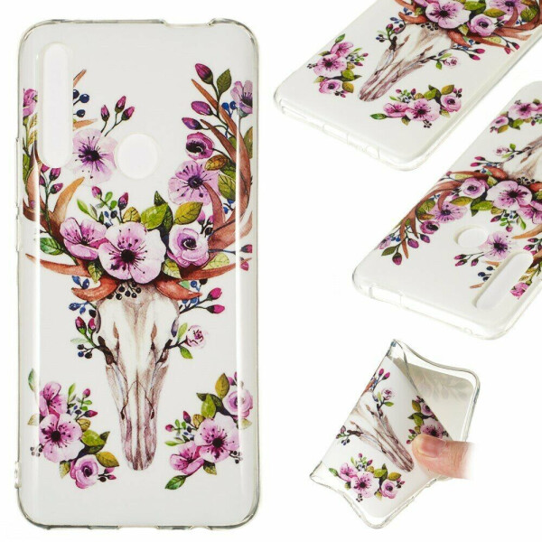 

Силиконовый (TPU) чехол Deexe LumiCase для Huawei P Smart Z - Flowered Elk
