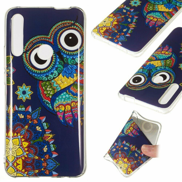 

Силиконовый (TPU) чехол Deexe LumiCase для Huawei P Smart Z - Owl Pattern