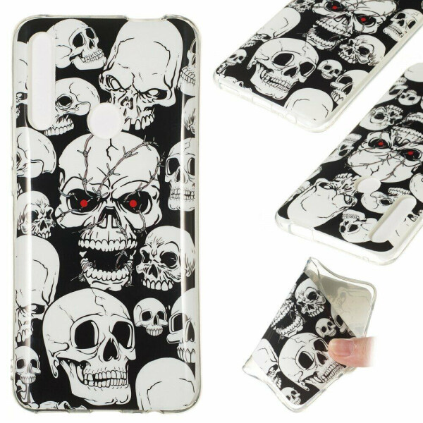 

Силиконовый (TPU) чехол Deexe LumiCase для Huawei P Smart Z - Cool Skulls
