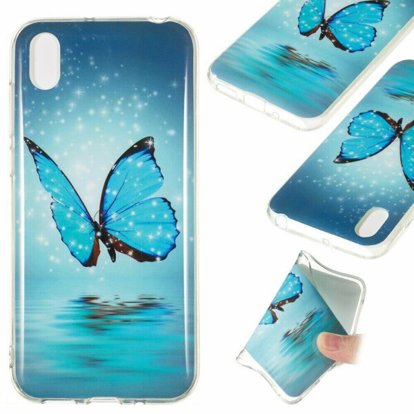 

Силиконовый (TPU) чехол Deexe LumiCase для Huawei Y5 (2019) / Honor 8S / Honor 8S Prime - Blue Butterflies