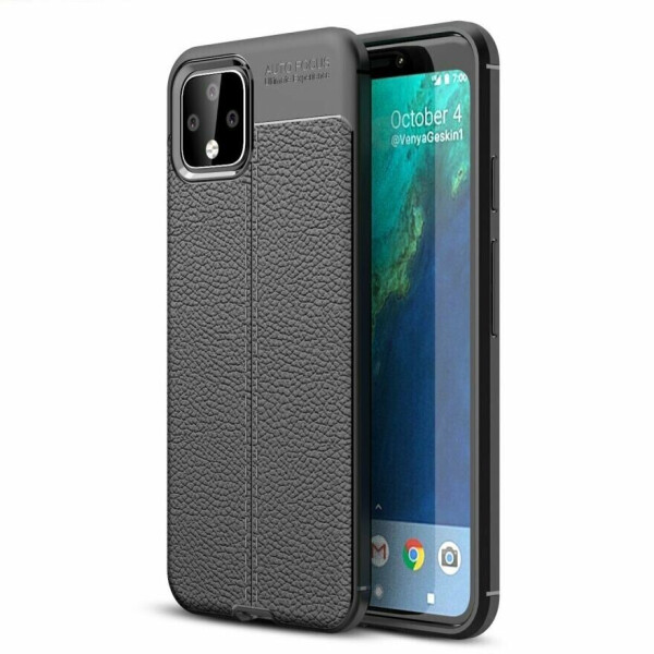 

Защитный чехол Deexe Leather Cover для Google Pixel 4 - Black