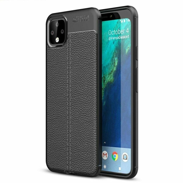 

Защитный чехол Deexe Leather Cover для Google Pixel 4 XL - Black