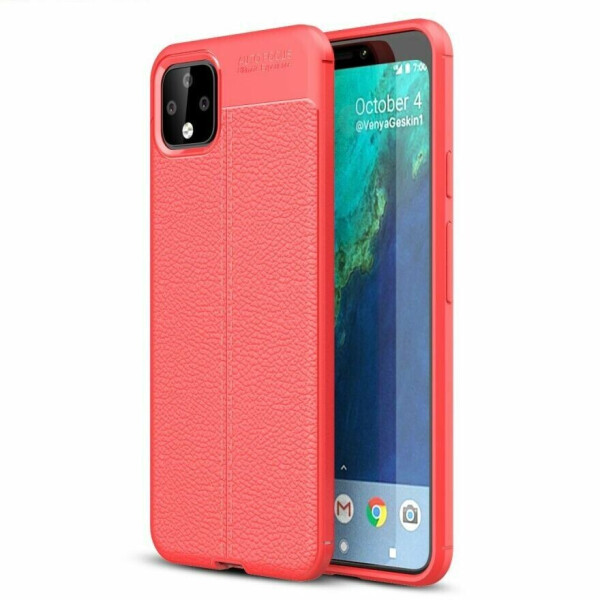

Защитный чехол Deexe Leather Cover для Google Pixel 4 XL - Red