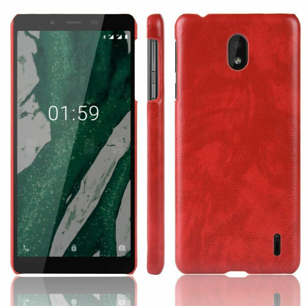 

Защитный чехол Deexe Leather Back Cover для Nokia 1 Plus - Red