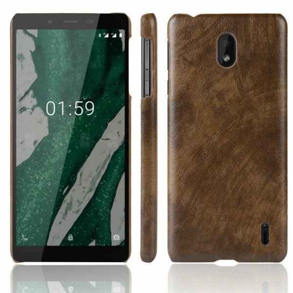 

Защитный чехол Deexe Leather Back Cover для Nokia 1 Plus - Brown