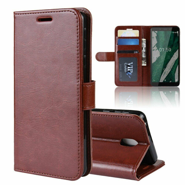 

Чехол-книжка Deexe Wallet Style для Nokia 1 Plus - Brown