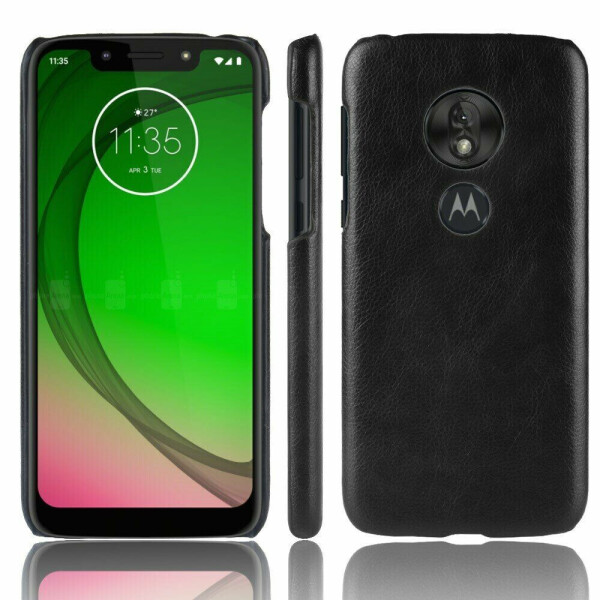 

Защитный чехол Deexe Leather Back Cover для Motorola Moto G7 Play (XT1952) - Black