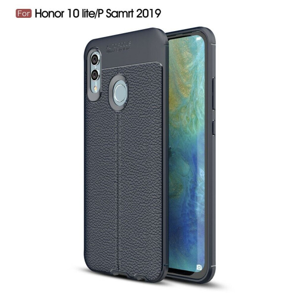 

Защитный чехол Deexe Leather Cover для Huawei P Smart (2019) / Honor 10 Lite - Dark Blue