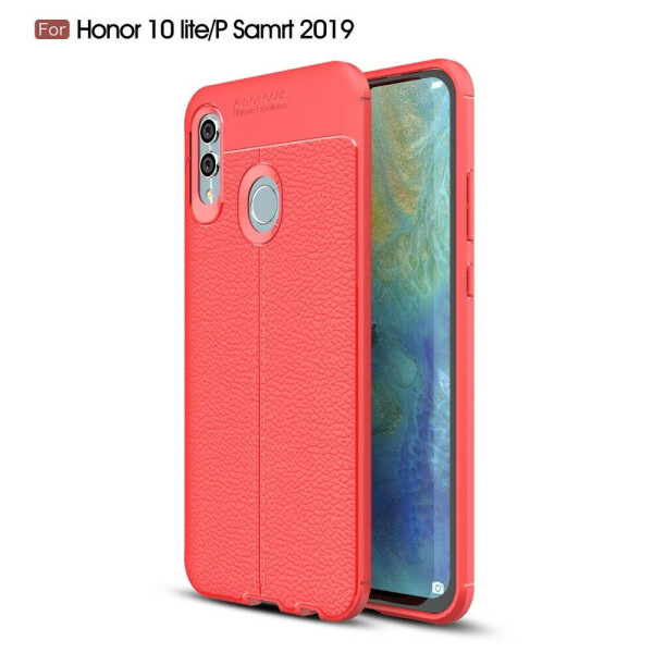 

Защитный чехол Deexe Leather Cover для Huawei P Smart (2019) / Honor 10 Lite - Red